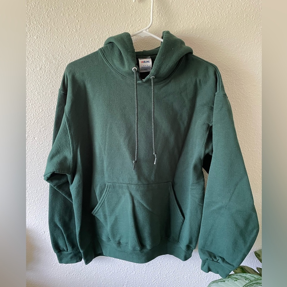 Green hoodie, medium
